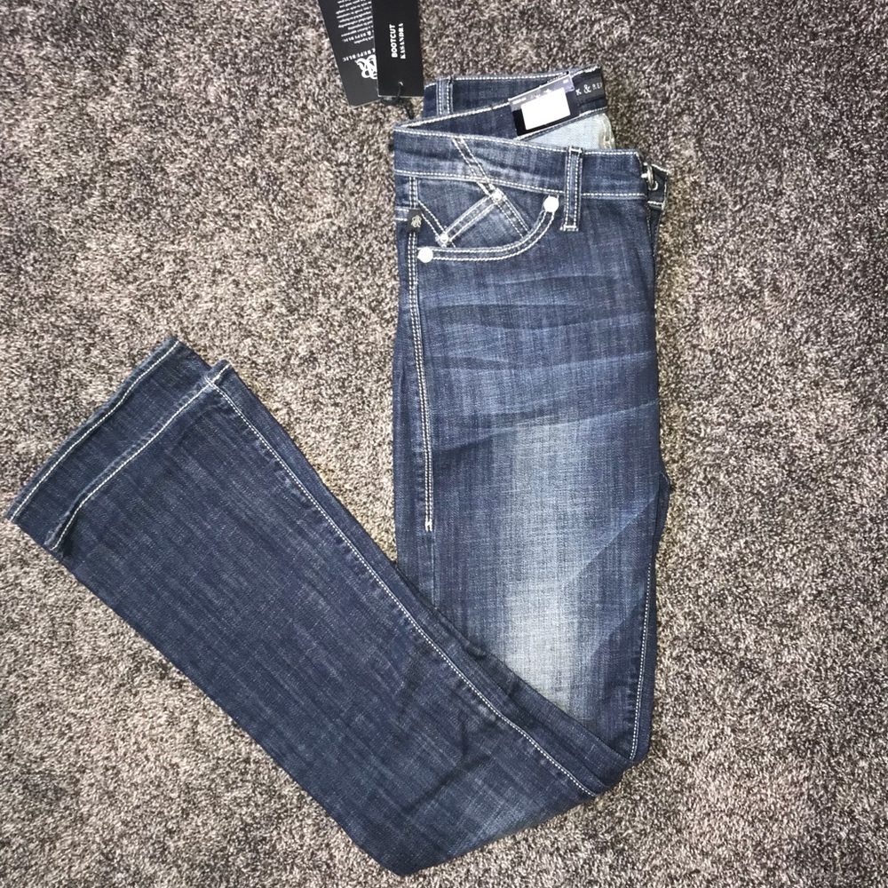 NWT ROCK&REPUBLIC bootcut jeans size 2m